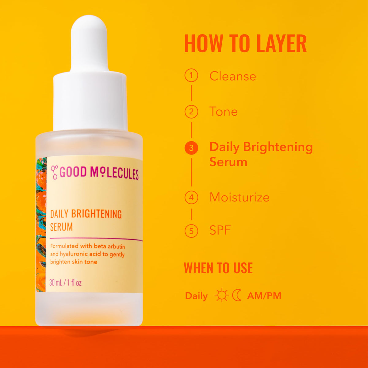 Good Molecules label close-up emphasizes key ingredients and transparency benefit
