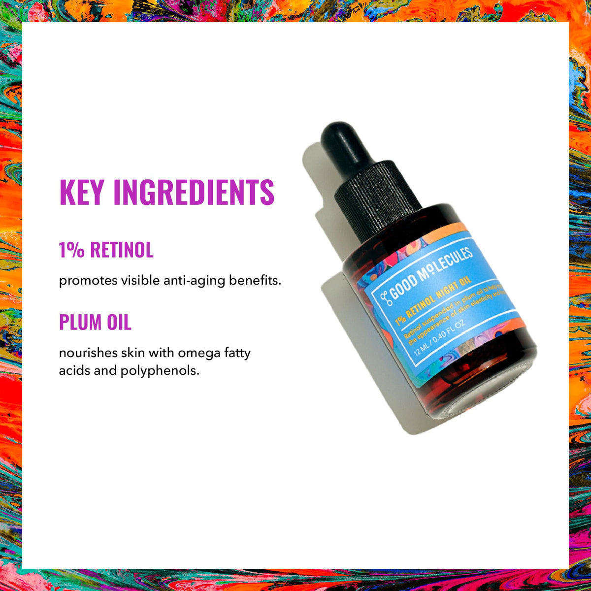 Good Molecules drops of oil on hand highlighting lightweight texture benefit