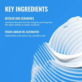 Good Molecules ingredients display with ceramides and betulin for barrier support