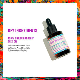 Good Molecules dropper releasing oil showing lightweight texture and fast absorption benefit