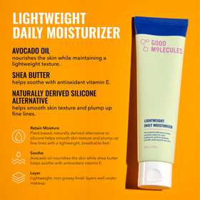 Good Molecules full routine on bathroom shelf, streamlined daily ritual benefit