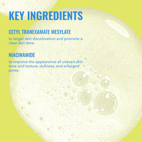 Good Molecules serum applied to cheek showing even application