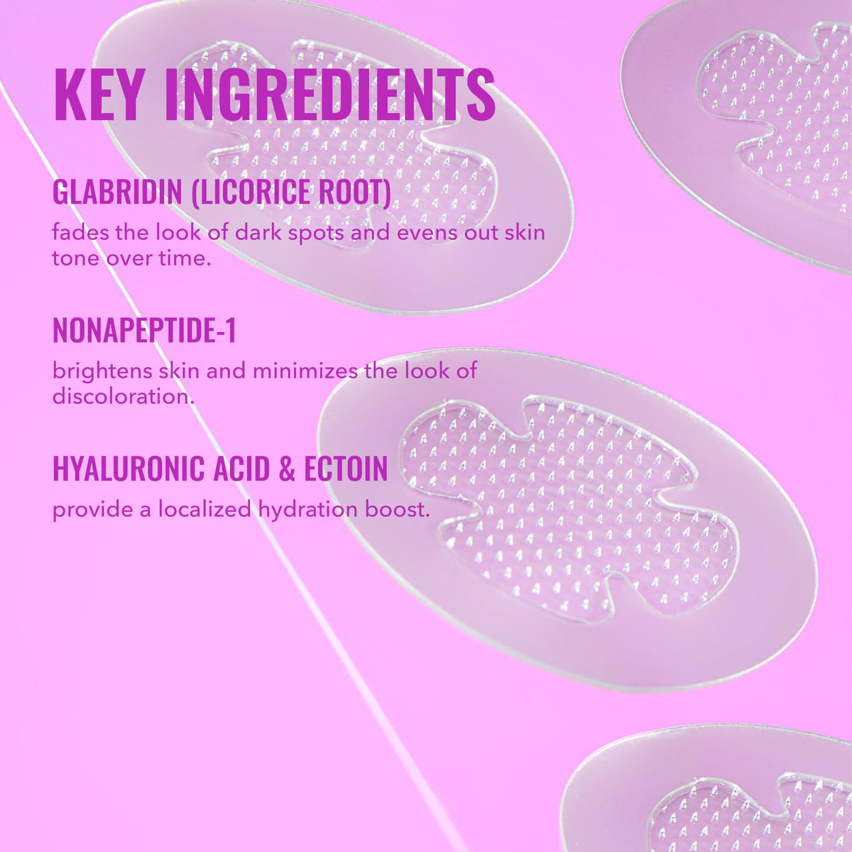 Good Molecules patch size comparison showing 12mm and 18mm options for different spots