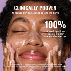 Good Molecules cleanser in hand showing 120 ml size and travel-ready benefit