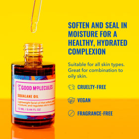 Good Molecules dropper dispensing squalane for precise, waste-free application