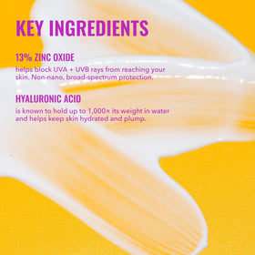 Good Molecules creamy sunscreen texture close-up demonstrating lightweight, blendable finish