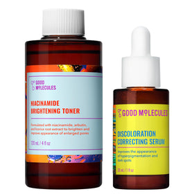 Good Molecules front packaging showing both products for targeted tone improvement