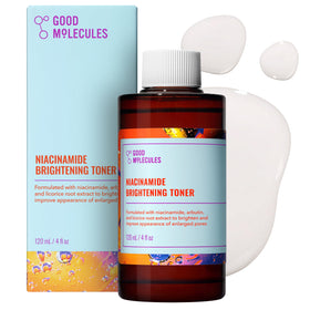 Good Molecules toner front packaging showing clean branding and benefit