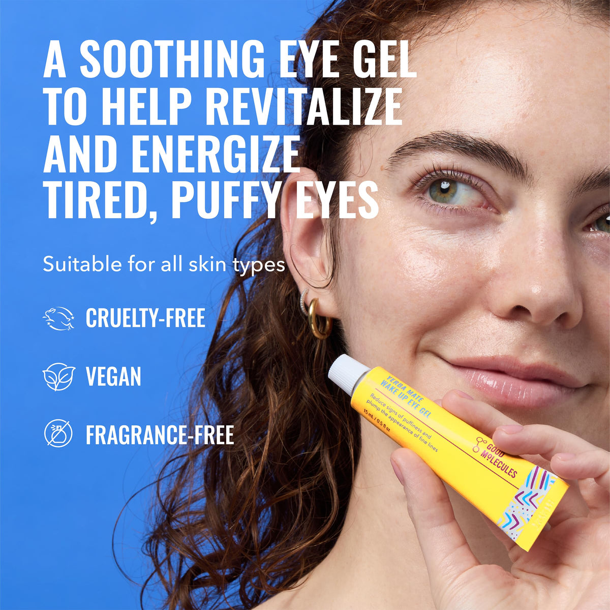 Good Molecules tube close-up highlighting applicator and compact travel size