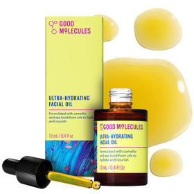 Good Molecules front bottle view showing compact 13ml hydration oil