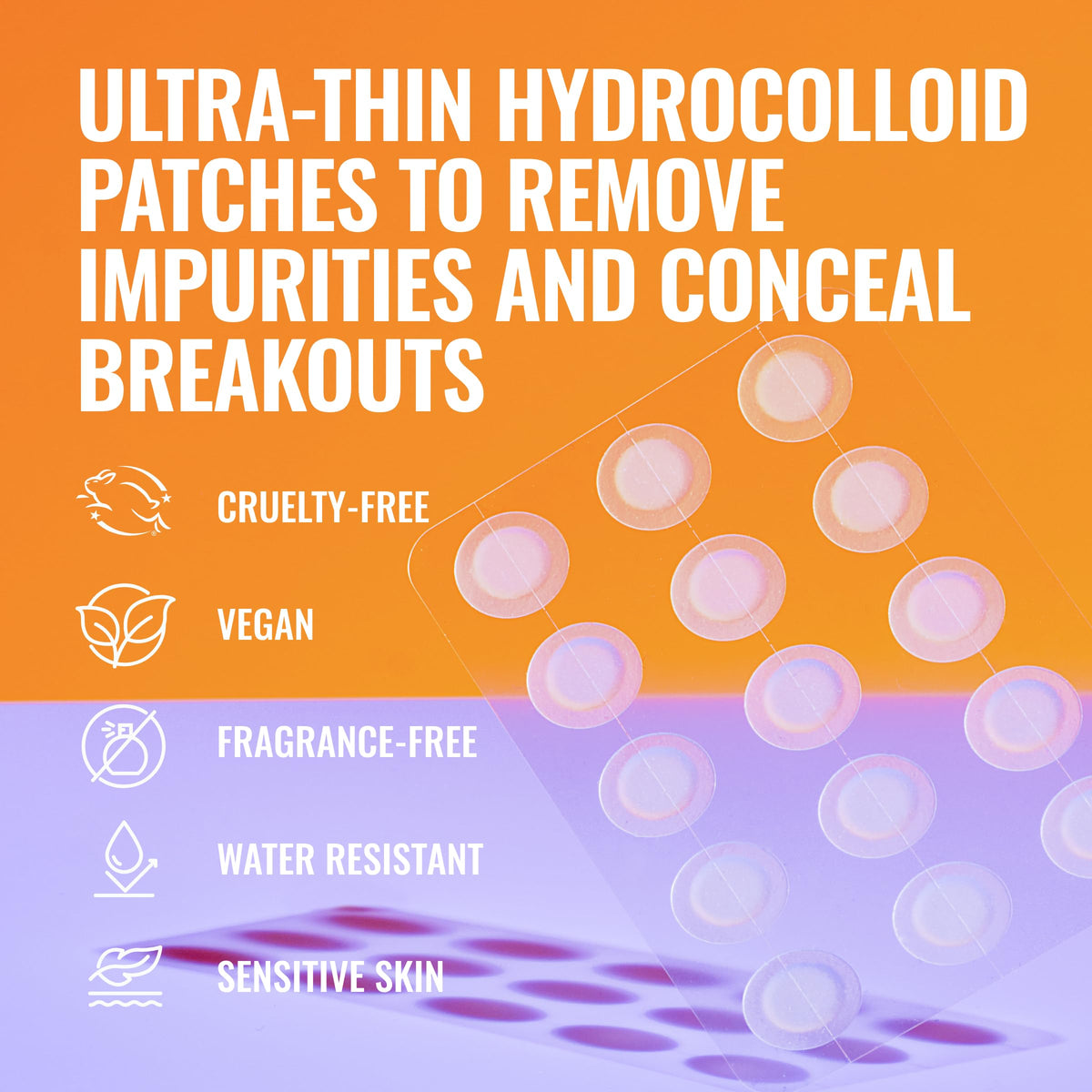 Good Molecules patch under light makeup blending in and concealing spot