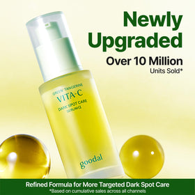 GOODAL serum texture poured on hand showing lightweight absorbent finish for glowing skin