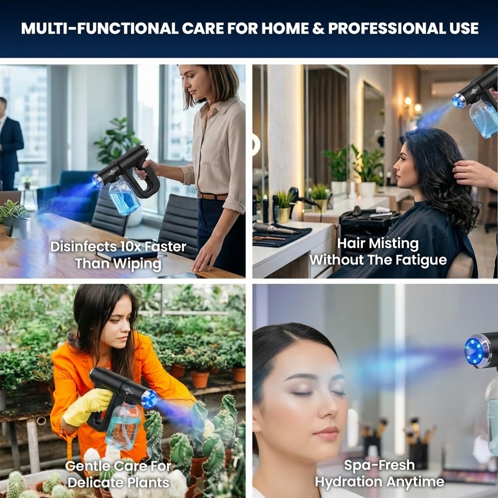 Goodscious K12 used in salon styling demonstrating consistent mist for hair applications