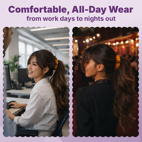 Goody black clip on model side profile offering secure no-crease hold