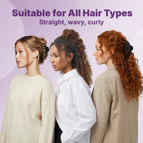 Goody clip holding a messy bun for quick, secure everyday styling benefit