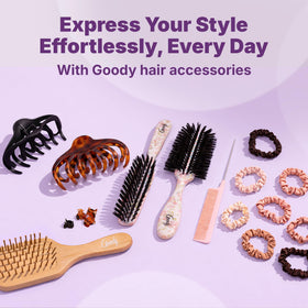 Goody clip securing long hair showing compatibility with longer lengths