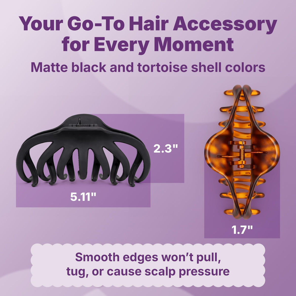 Goody clips in a purse lifestyle shot for on-the-go styling convenience benefit