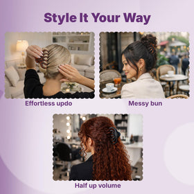 Goody clips side profile showing size and scale to hold lots of hair comfortably