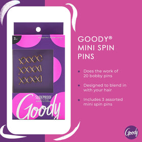 Goody close-up of spiral pin texture highlighting secure grip and gentle finish
