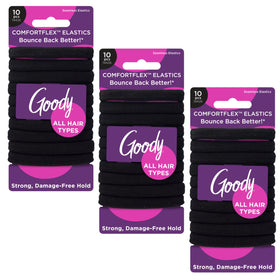 Goody front packaging showing black ComfortFlex elastics and quantity benefit