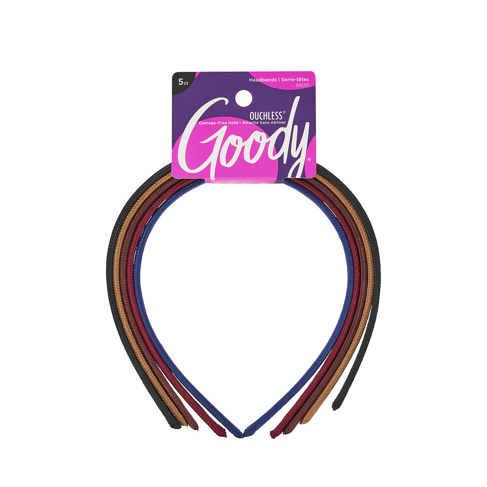 GOODY front packaging showing five assorted headbands and value