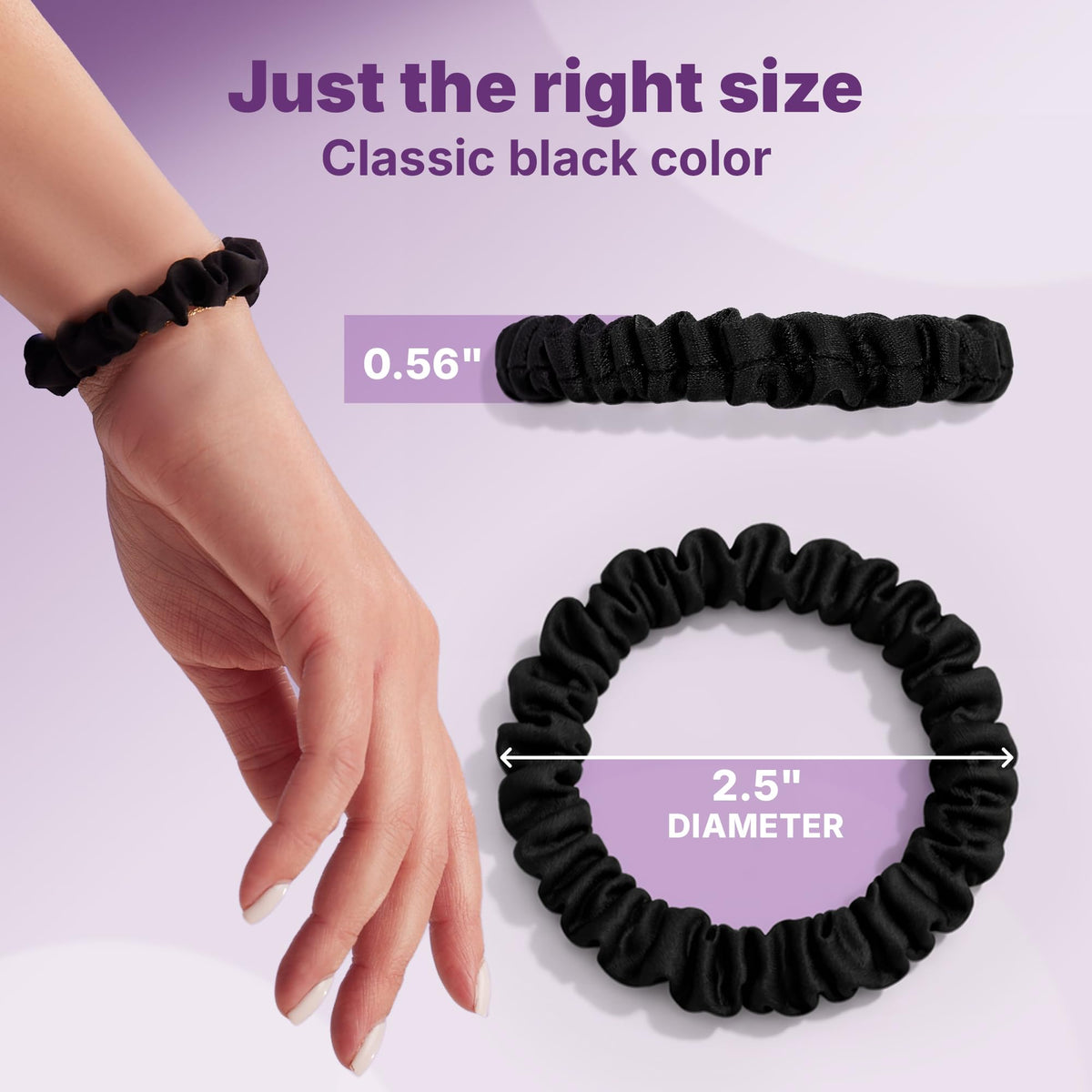 Goody scrunchie securing a sleek ponytail for comfortable hold