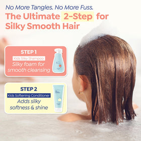 GOONGBE child using shampoo in bath demonstrating gentle, independent use