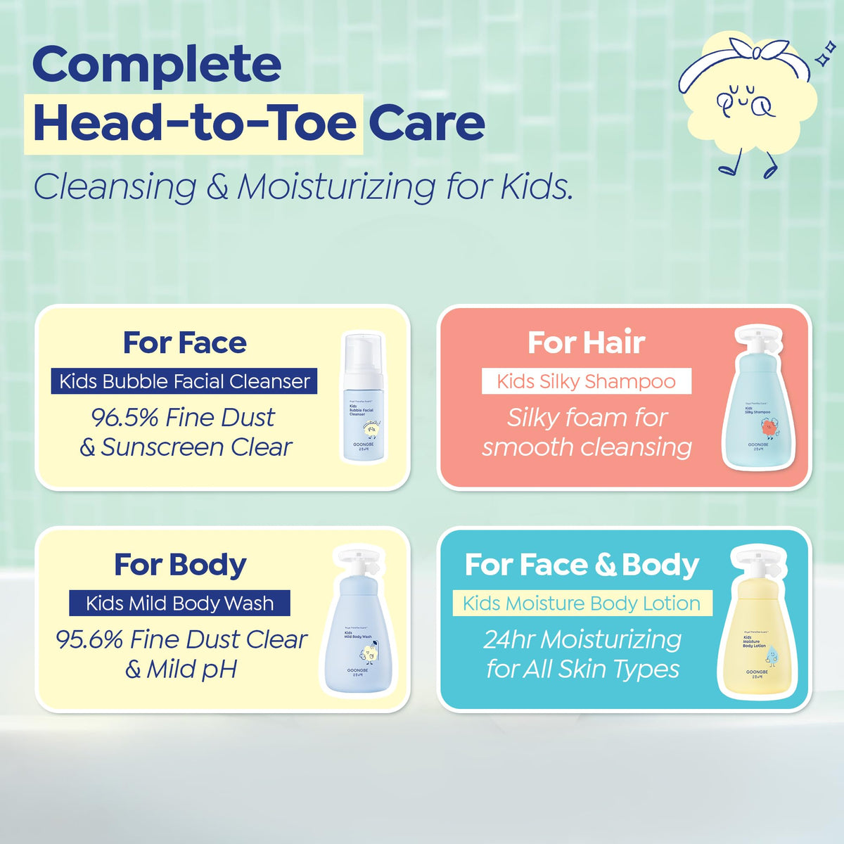 GOONGBE micellar face cleanser foam close-up removing sunscreen gently