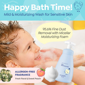 GOONGBE family bathtime scene showing happier, quicker kid routines