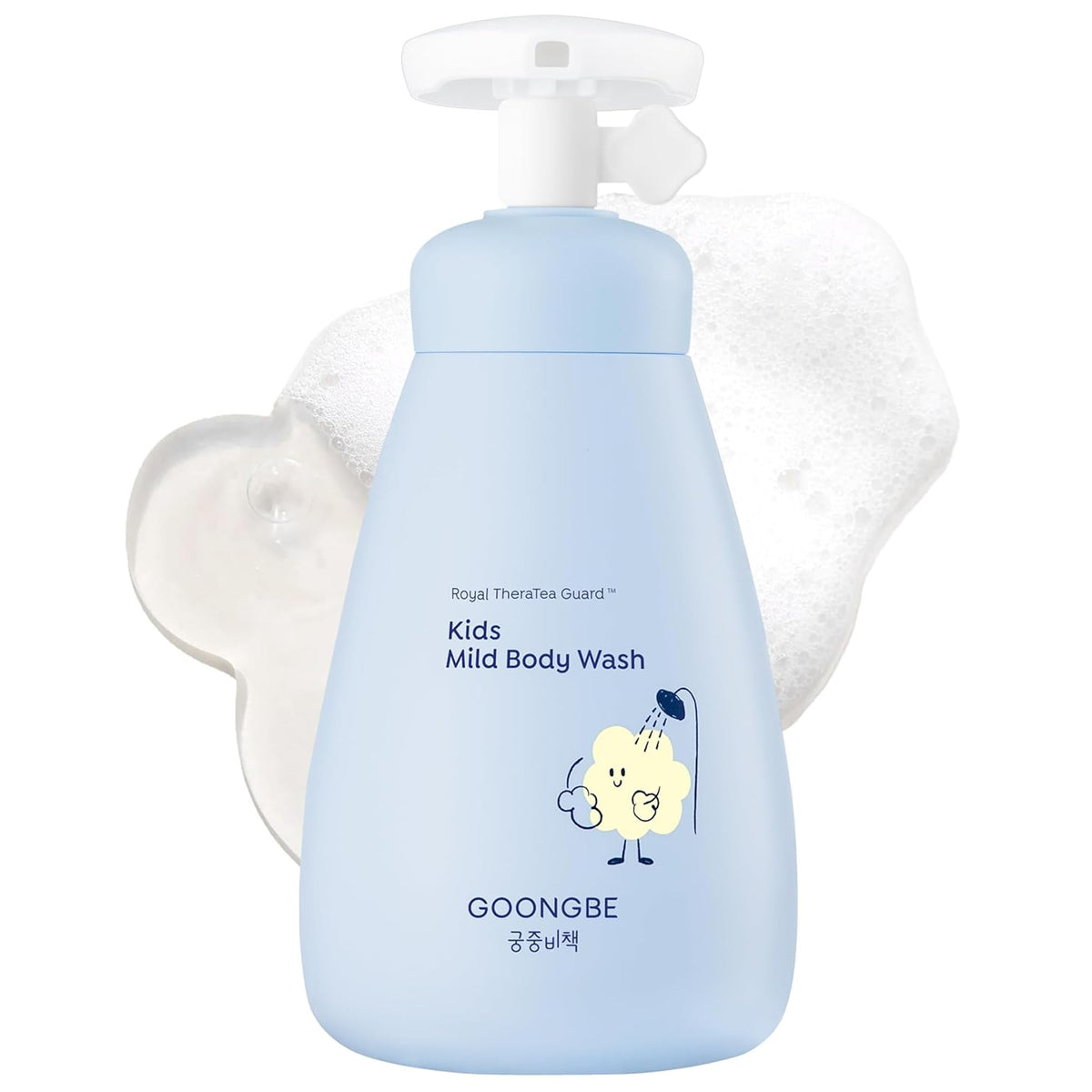 GOONGBE front packaging showing child-friendly pump and branding benefits