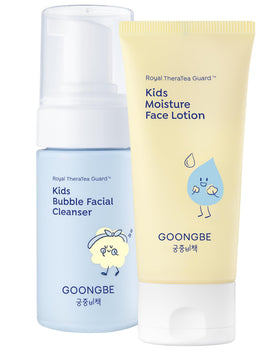 GOONGBE front packaging showing gentle kids facial kit and easy-to-use design