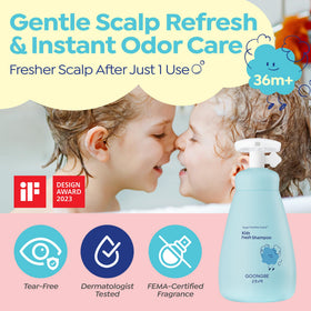 GOONGBE back label closeup highlighting ingredients and gentle formula benefit