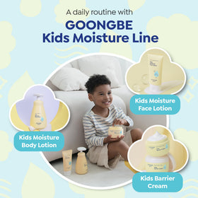 GOONGBE family at beach with kit showing easy clean-up after outdoor play