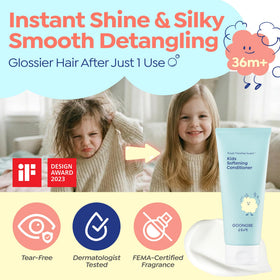 GOONGBE creamy conditioner texture poured illustrating easy slip