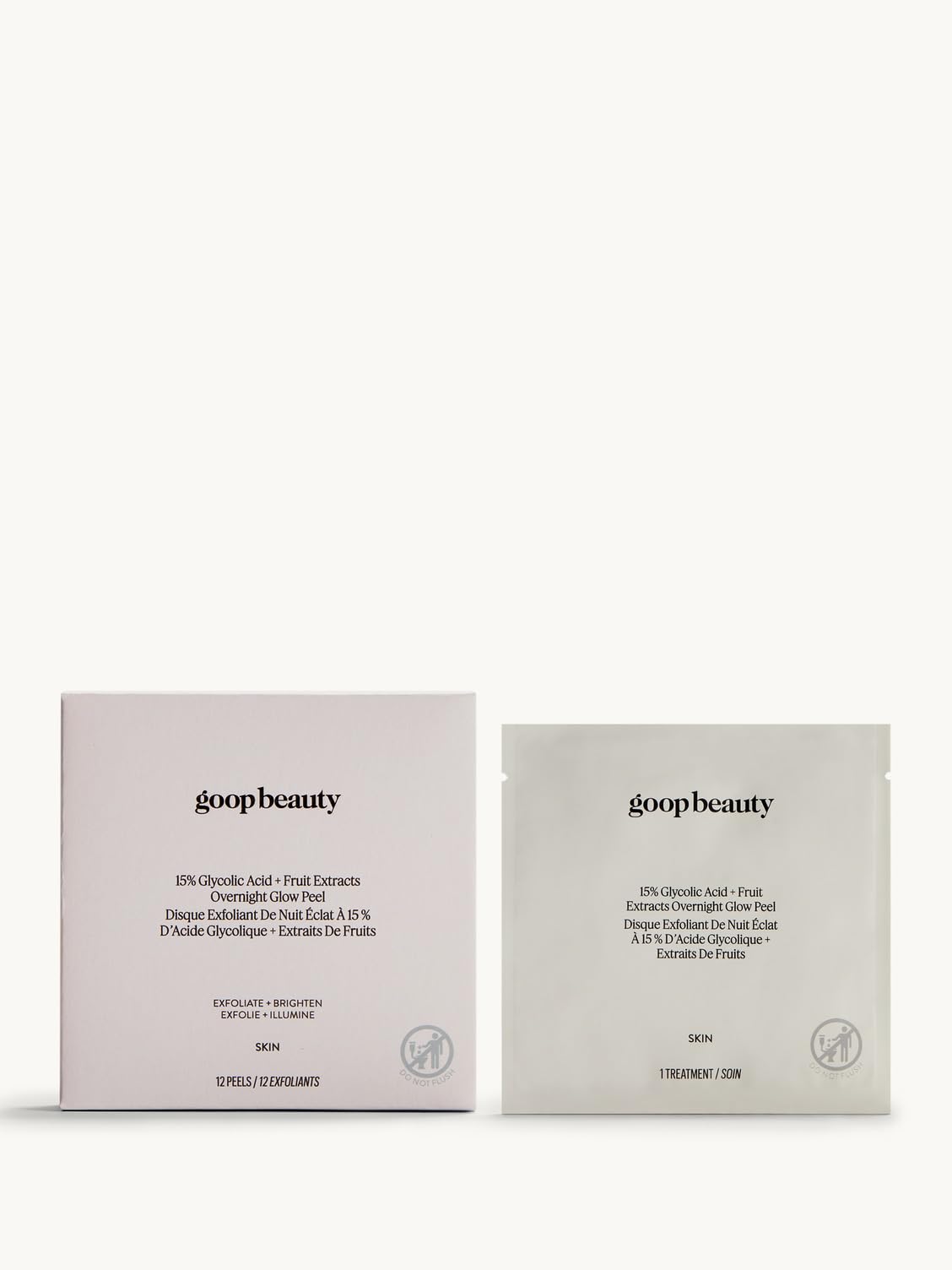 goop comparison before and after showing improved skin texture