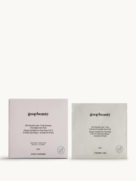 goop comparison before and after showing improved skin texture
