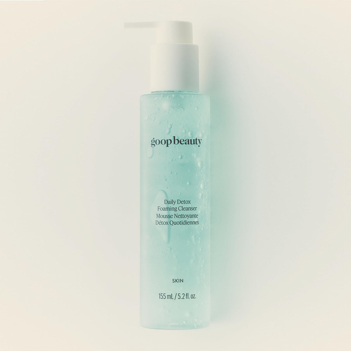 goop Daily Detox bottle on bathroom shelf styled for daily routine convenience and aesthetic