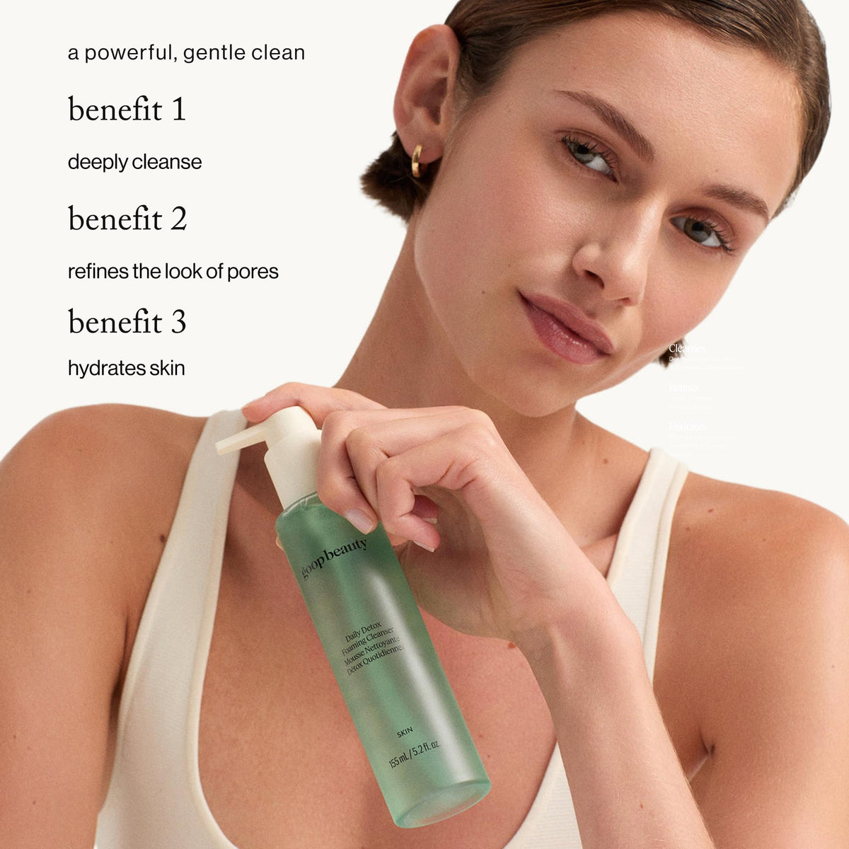 goop Daily Detox gel texture close-up highlighting silky consistency and easy application