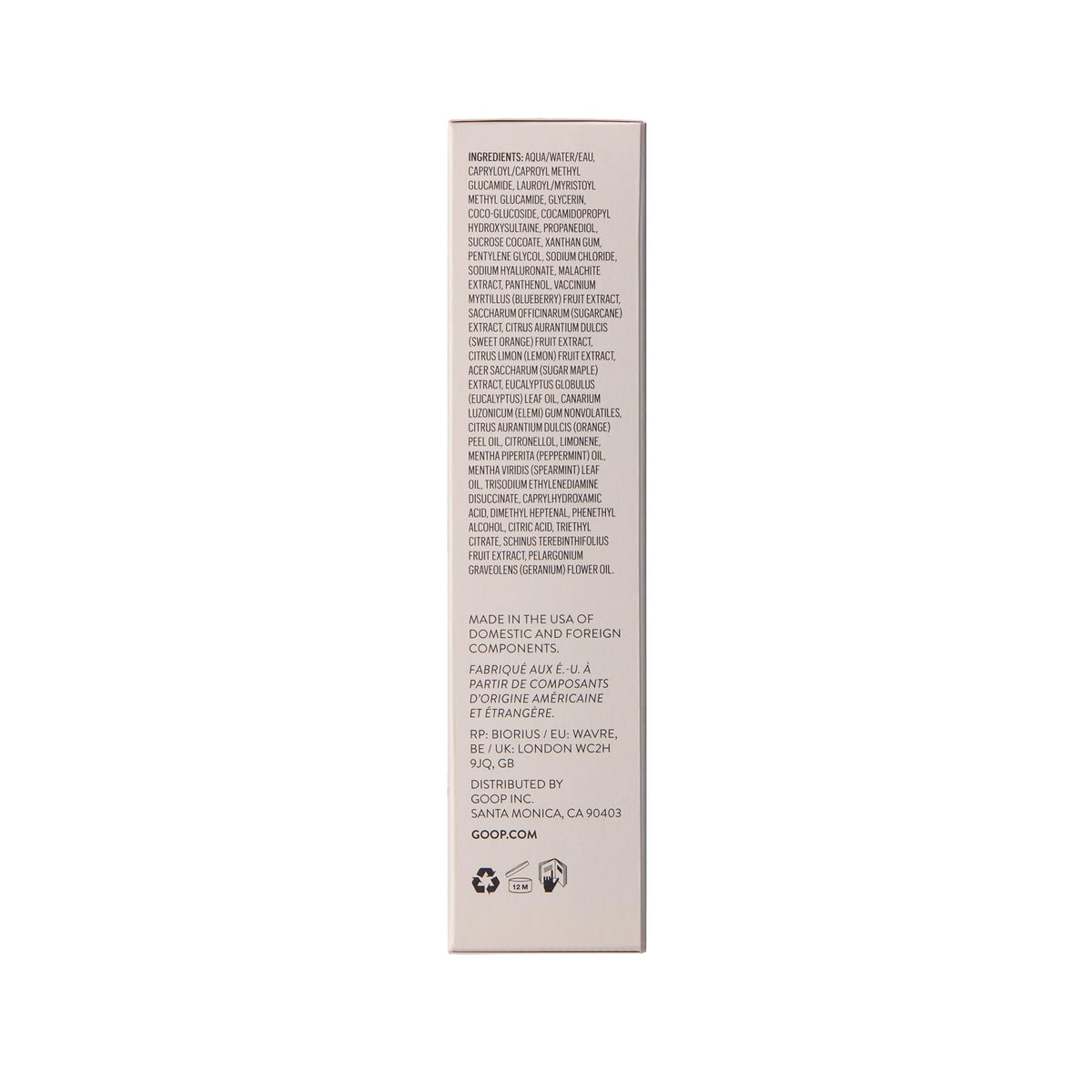 goop Daily Detox in lifestyle washroom use showing cleansing step and refreshed skin benefit