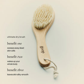 goop dry brush handle detail highlighting FSC-certified wood for comfortable grip