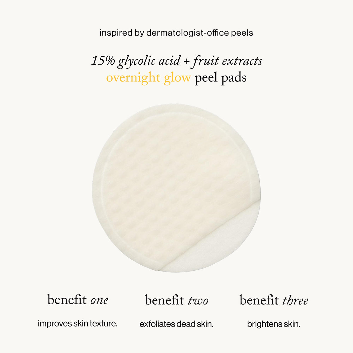 goop close-up of dual-textured pad showing exfoliating edge and gentle side for application