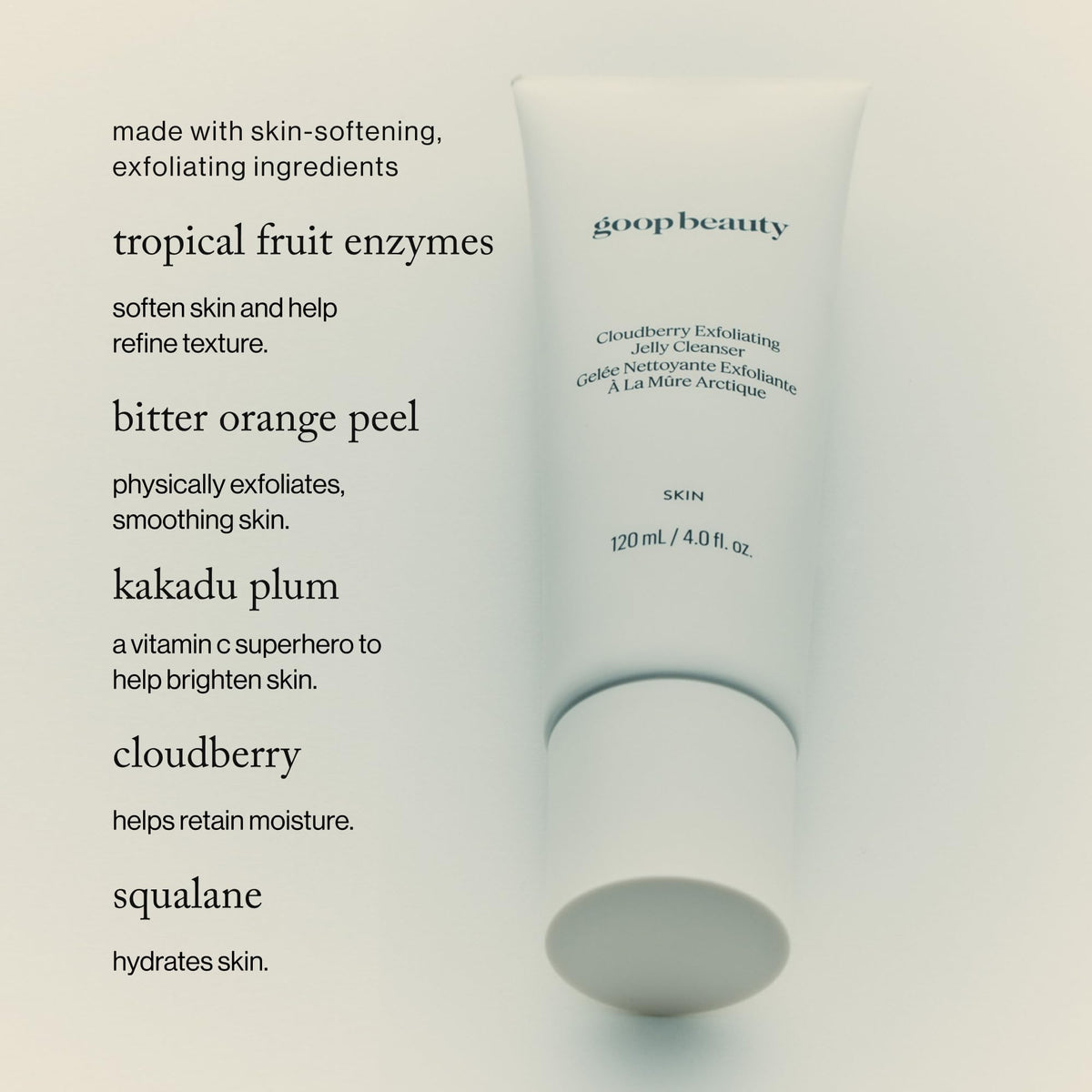 goop jelly texture close-up highlighting gentle exfoliating feel