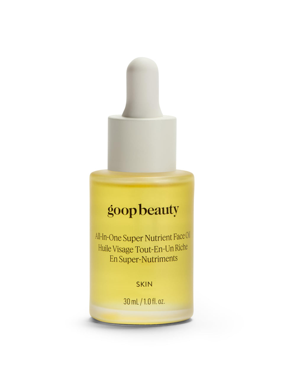 goop front packaging showing nutrient face oil and benefits