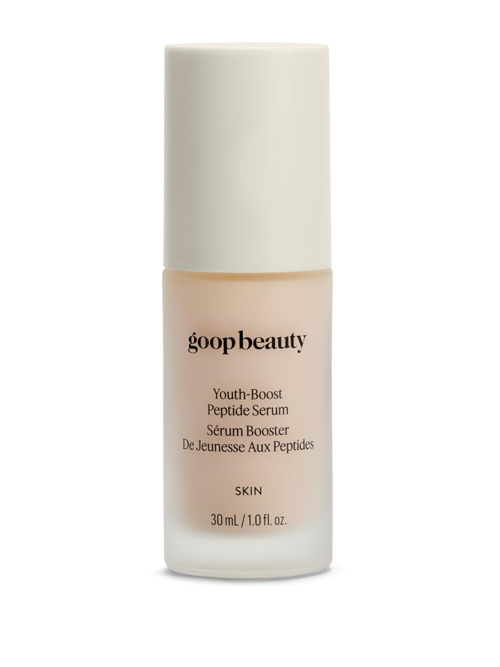 goop serum front bottle showing clean packaging and product benefit