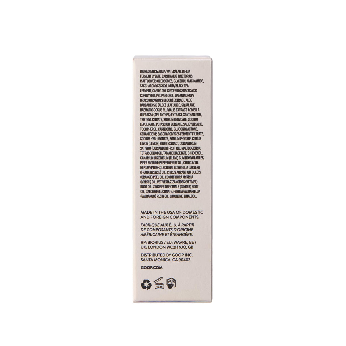 goop serum on bathroom counter in lifestyle setting for daily routine