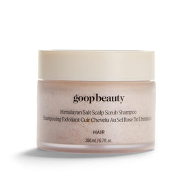 goop scalp scrub front packaging showing bottle and label for clear identification