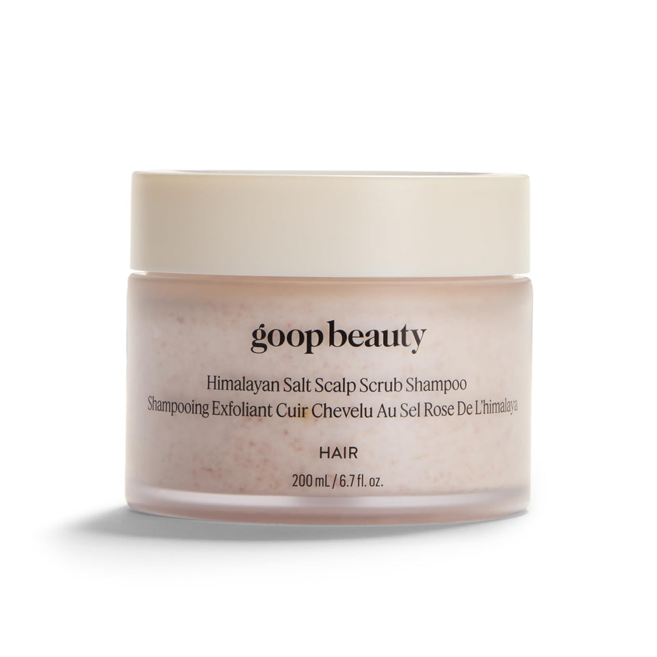 goop scalp scrub front packaging showing bottle and label for clear identification