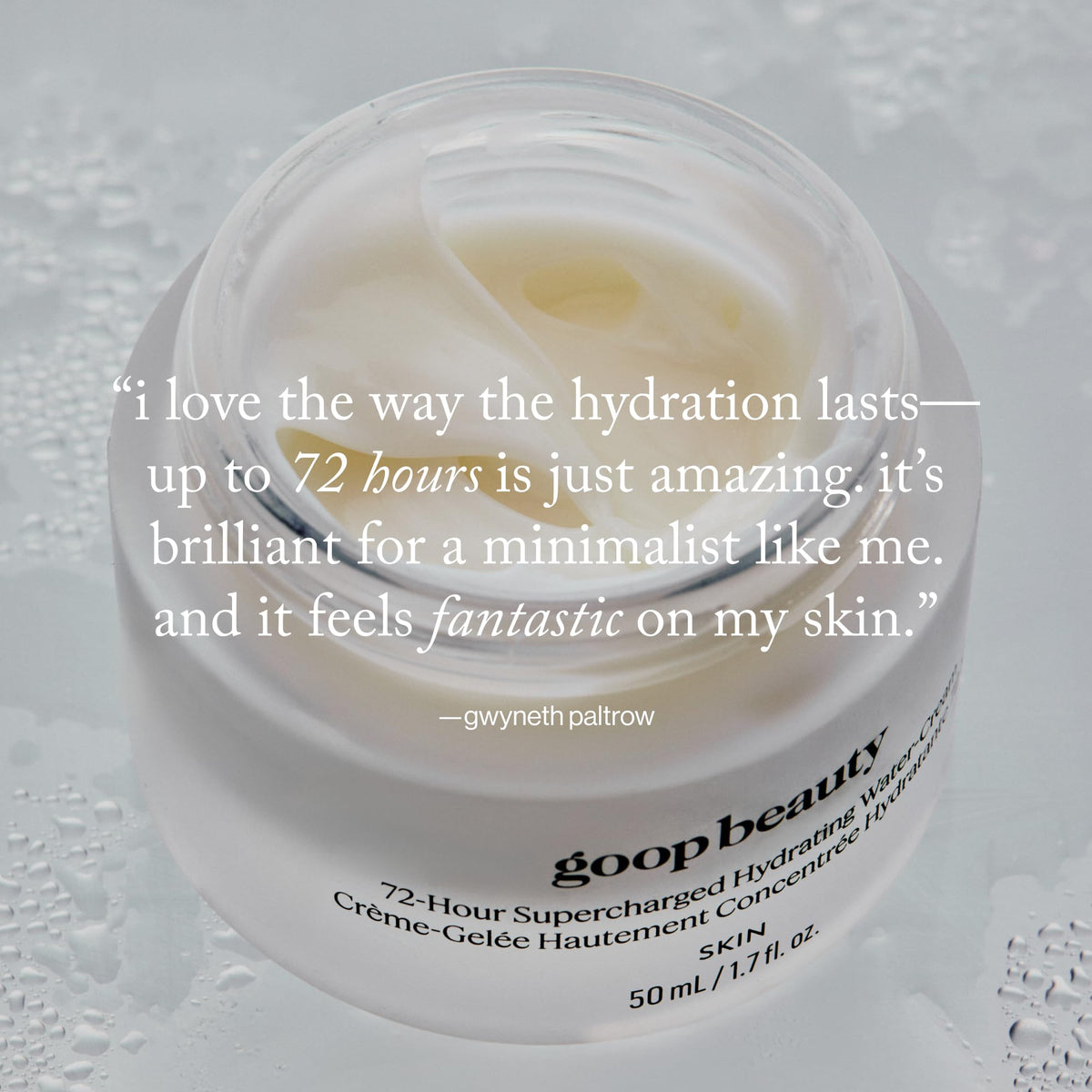 goop before and after flatlay illustrating refined pores and smoother skin benefit