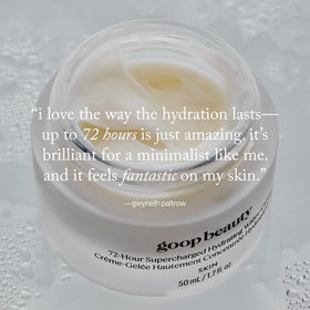 goop before and after flatlay illustrating refined pores and smoother skin benefit