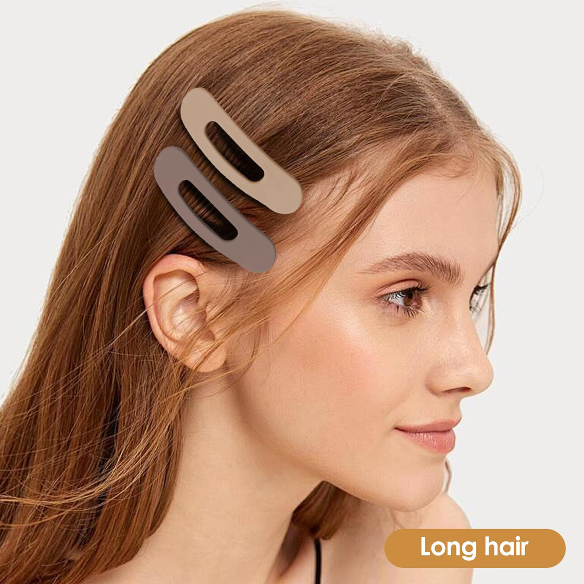 GOOWEAYY four color clips displayed to show neutral tones that blend with hair